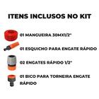 Mangueira De Jardim 30m Metros + Esguicho C/ Jato Regulável +