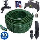 Mangueira De Jardim 30m Metros Reforçada Trançada + Torneira