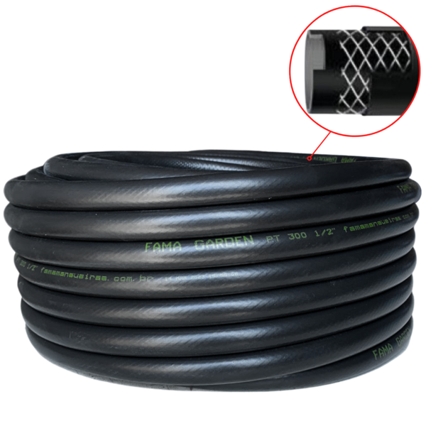 Mangueira De Jardim Reforçada 25 Metros Pt300 De 1/2 Polegada