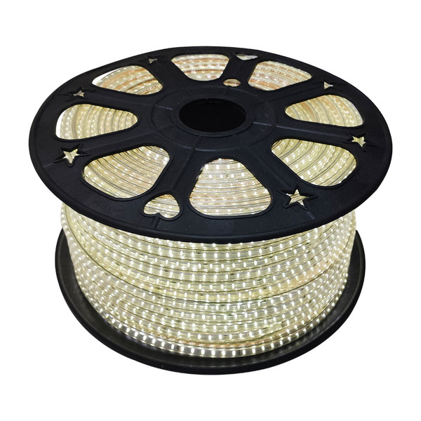 Mangueira De Led 100m Iluminação Branca Luz Natal Rolo Redond