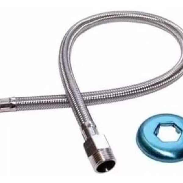 Mangueira Engate Flexível Aço Inox 40 Cm 1/2 Entrada - Um Nov