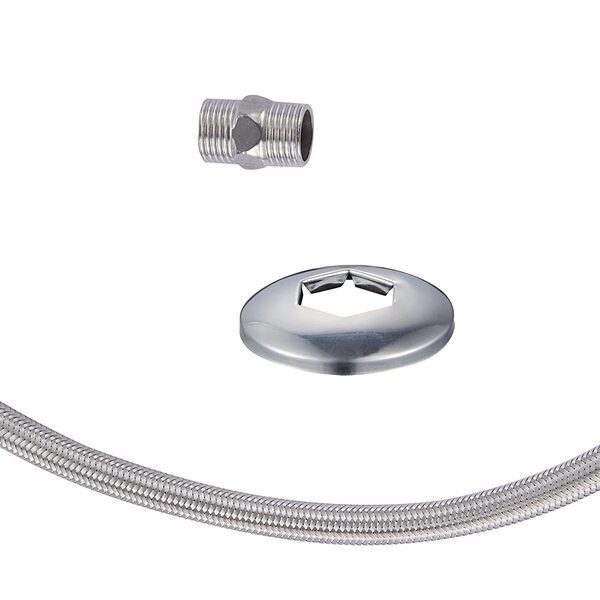 Mangueira Engate Flexível Aço Inox 60 Cm 1/2 Entrada Luxo