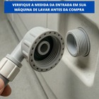 Mangueira Entrada + Saida Água Máquina De Lavar 1,2m Cinza +