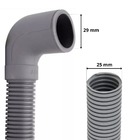 Mangueira Entrada + Saida Água Máquina De Lavar 2m Cinza + Cu