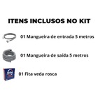 Mangueira Entrada + Saida Água Máquina De Lavar 5m Metros Cin