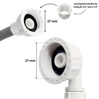 Mangueira Entrada Água Máquina De Lavar 2m Metros Cinza + Fit