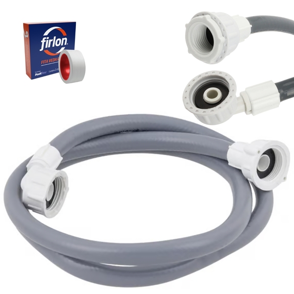 Mangueira Entrada Água Máquina De Lavar Universal 3m Metros C