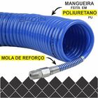 Mangueira Espiral 5 Mts X 8mm Em Poliuretano Terminais Macho