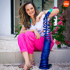 Mangueira Espiral De Jardim 15 Metros Poliuretano Azul Nova F