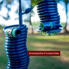 Mangueira Espiral De Jardim 15 Metros Poliuretano Azul Nova F