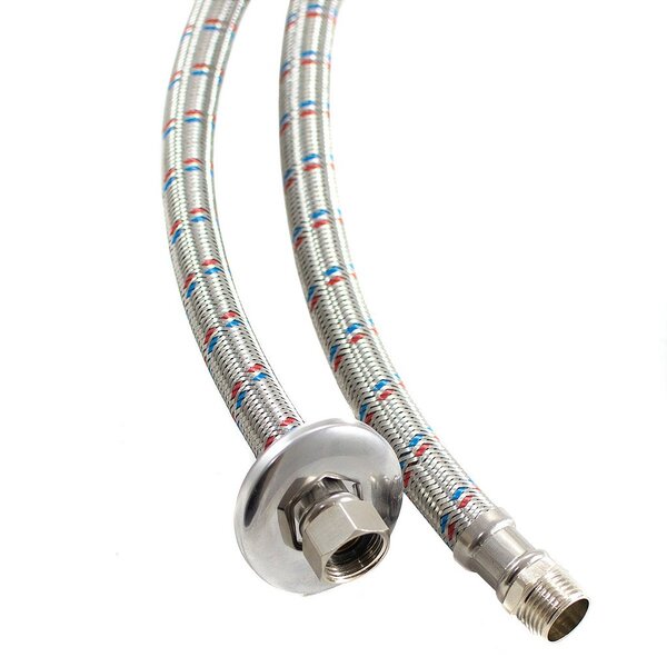 Mangueira Flex Água 40cm 3/4 (fêmea) X 1/2 (macho) Tudogás