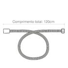 Mangueira Flexivel De Metal Cromado Para Ducha Higiênica Com