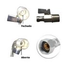 MANGUEIRA FLEXÍVEL INOX TRANÇADO 40 C/ REGISTRO DE SEGURANÇA