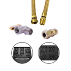 Mangueira Gás Encanado 1m + Registro E Adaptador De Fogão