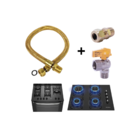 Mangueira Gás Encanado 60cm + Registro E Adaptador De Fogão