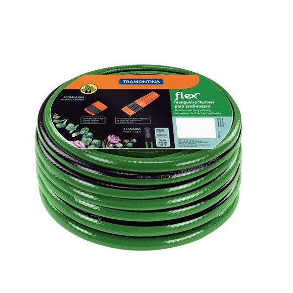 Mangueira Jardim 20m Engate Rosqueado E Esguicho Tramontina