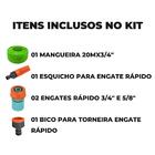 Mangueira Jardim 20m Metros + Esguicho C/ Jato Regulável + En