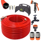 Mangueira Jardim 25m + Esguicho Hidropistola + Engate Rápido