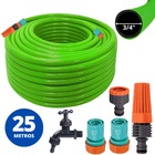 Mangueira Jardim 25m + Esguicho Jato Regulável + Engate Rápid