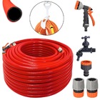 Mangueira Jardim 25m + Suporte Alça + Esguicho + Engate Rapid