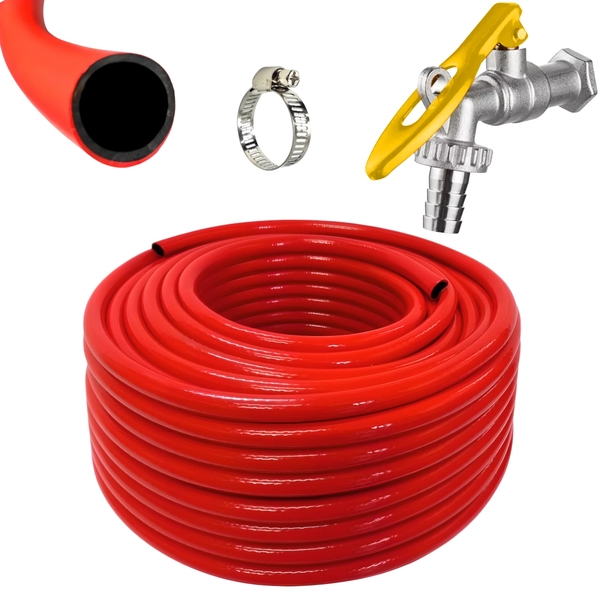 Mangueira Jardim 25m Metros Siliconada Dupla Camada + Torneir