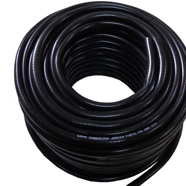 Mangueira Jardim Emborrachada Super Luxo Preta 1/2 - 80m