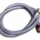 Mangueira P/ Gás De Rua Malha Aço Flexível Macho/fêmea 1m