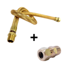 Mangueira Para Gás 80cm 1/2 + Adaptador De Fogão Cooktop