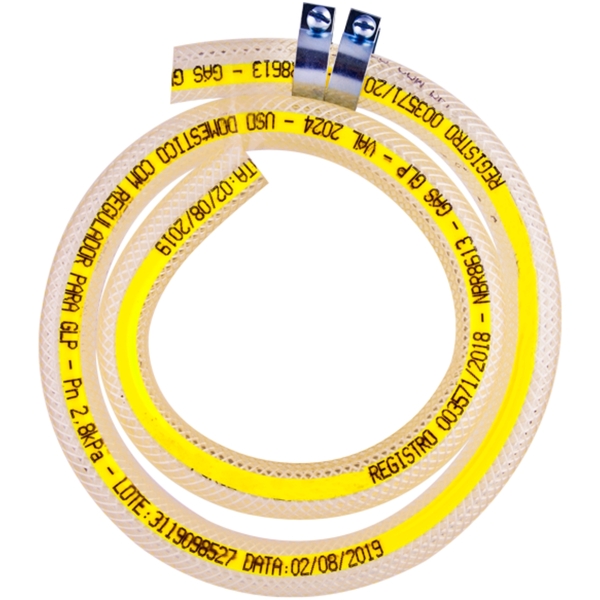 Mangueira Para Gás De Cozinha Registro 80cm Com Abraçadeiras