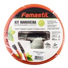 Mangueira Para Jardim 20m Trançada Kit Com Esguicho E Conecto