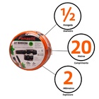 Mangueira Para Jardim 20m Trançada Kit Com Esguicho E Conecto