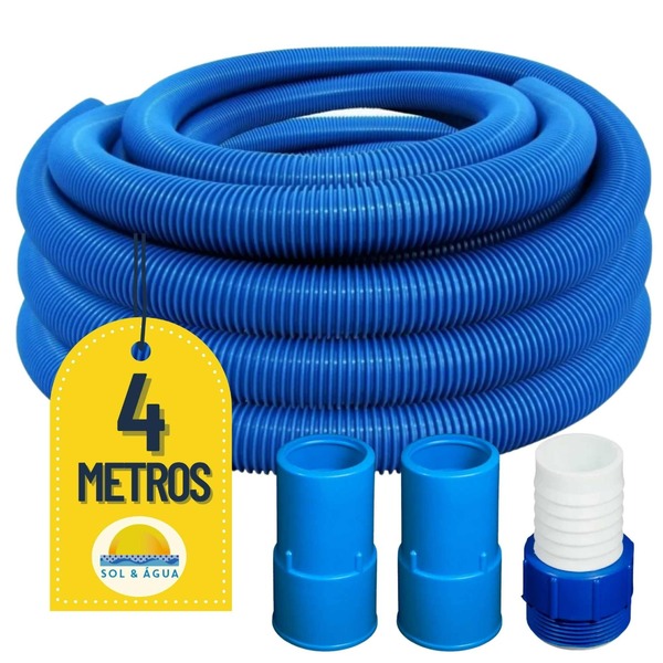 Mangueira Para Limpeza De Piscinas Flexível Flutuante 04 Metr