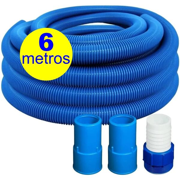 Mangueira Piscina Flutuante 6m + 2 Ponteiras + 1 Adaptador