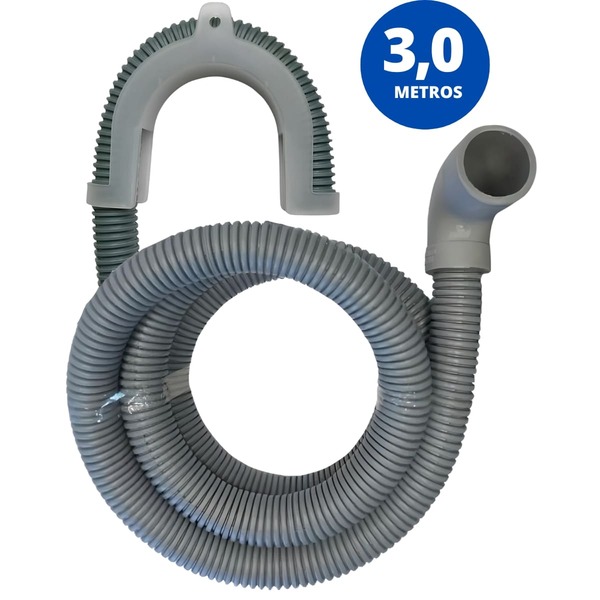 Mangueira Saída Água Máquina De Lavar Universal 3m Metros Cin