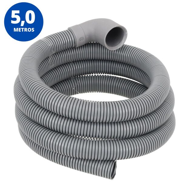 Mangueira Saída Água Máquina De Lavar Universal Cinza Bocal C