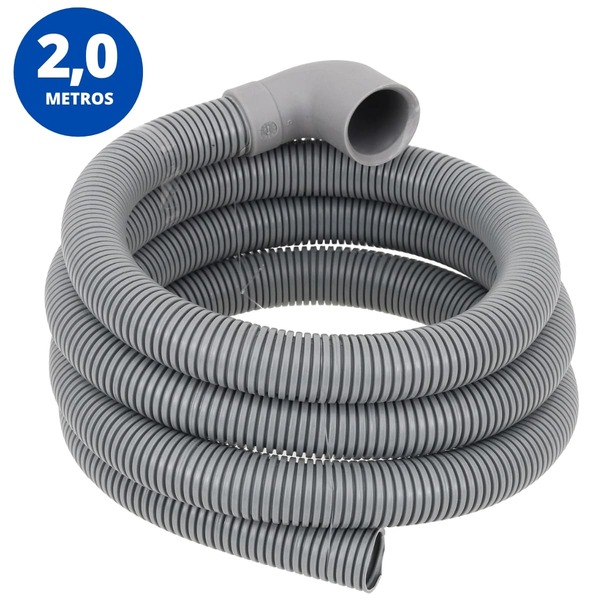 Mangueira Saída Água Máquina De Lavar Universal Cinza Bocal C