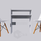 Manicure Kit De Mesa Branca + 2 Eames Eiffel Cadeiras Branca