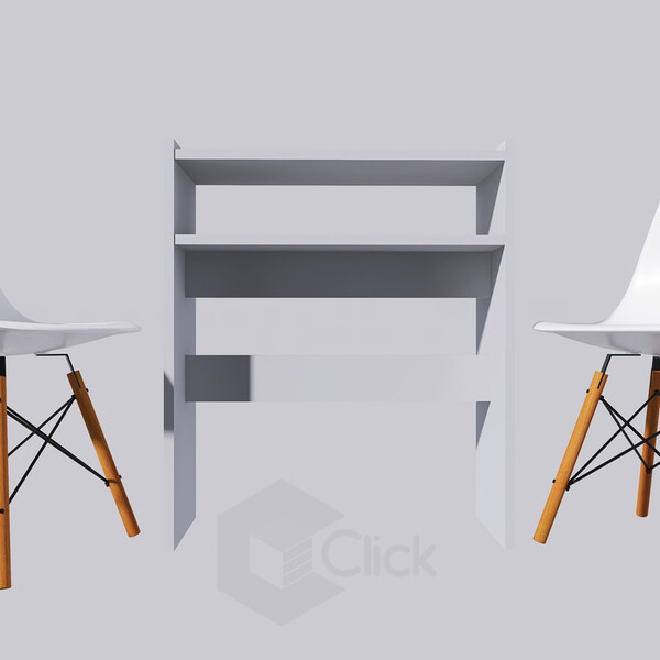 Manicure Kit De Mesa Branca + 2 Eames Eiffel Cadeiras Branca