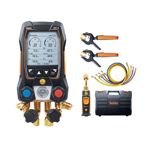 Manifold Digital Kit Smart Vácuo 557s Com Mangueiras Testo