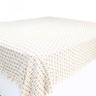 Manta 100% Algodão Casal 2,40 X 1,80 M Bege Com Caramelo - A