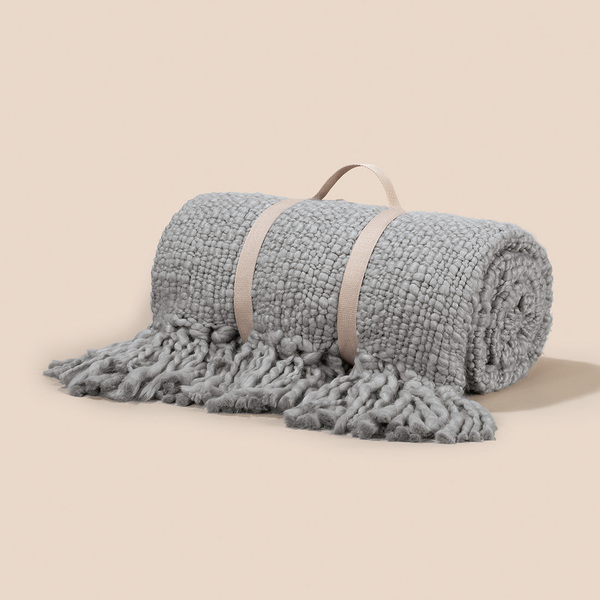 Manta 2,20m X 80cm  Altenburg Haus Aconchego Cinza Metrópole