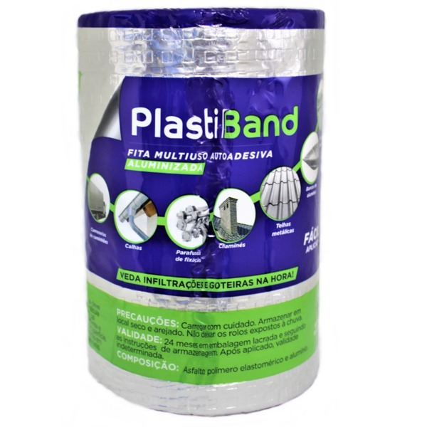 Manta Asfáltica Metalizada 20 Cm X 10 Metros 2 Peças