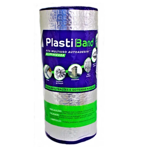 Manta Asfáltica Metalizada 30 Cm X 10 Metros 3 Peças