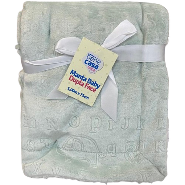 Manta Bebê Dupla Face Oportunity Sherpa E Flannel Fleece 100x