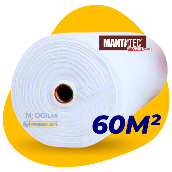 Manta Bidim Mantatec  Vp50 60m² Impermeabilizante P/ Telhados