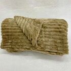 Manta Canelada Com Sherpa - Bege