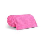 Manta Canelada Com Sherpa - Pink