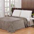 Manta Casal 180x220cm Andreza Flannel Mont Blanc Cáqui