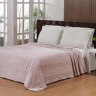 Manta Casal 180x220cm Andreza Flannel Mont Blanc Rose