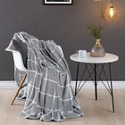 Manta Casal Padrão Austin Flannel Microfibra 1 Peça - Cinza